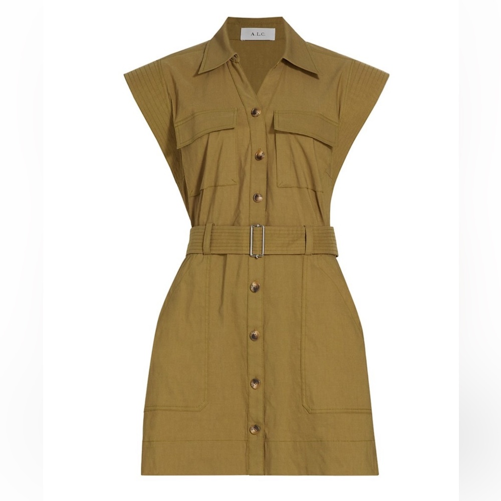 ALC belted cargo mini dress